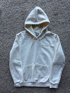 Puma Cream Women’s Pullover Hoodie and Pants Set (Large/Medium)